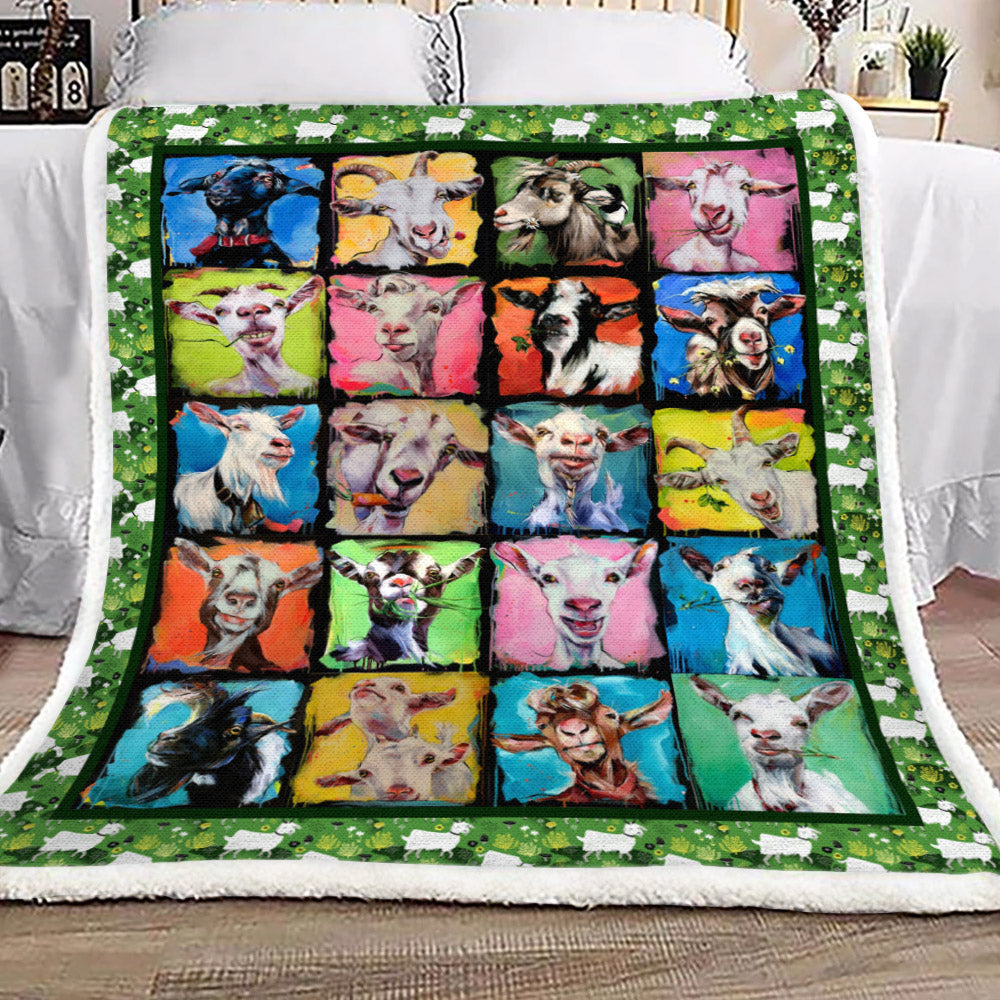 Smiling Goats HM1709196TT Sherpa Fleece Blanket