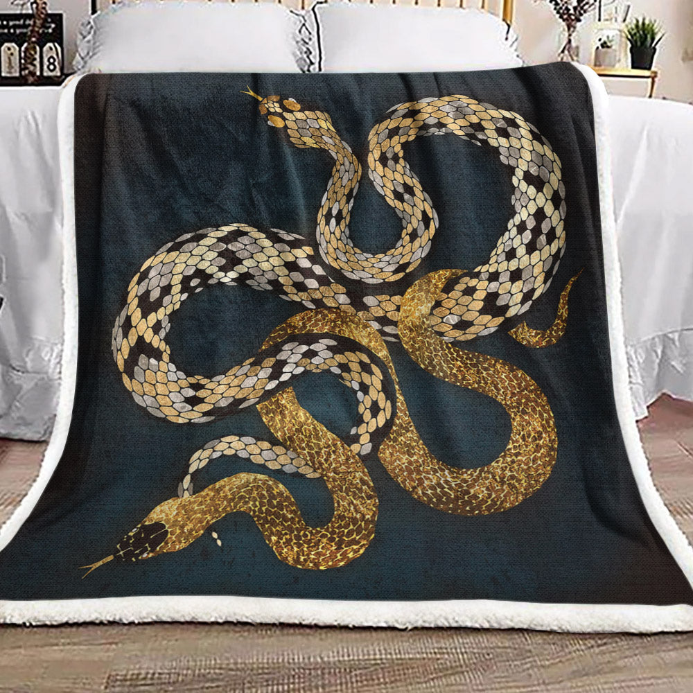 Snake VD3009216F Sherpa Fleece Blanket