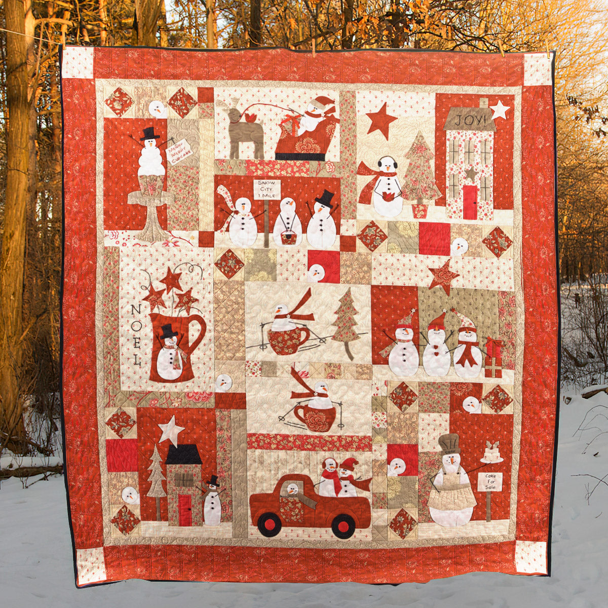 Snowman CLA08110828Q Quilt Blanket