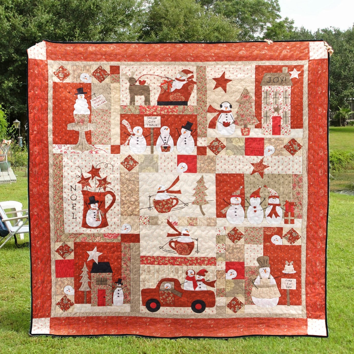 Snowman Christmas CLA0710657Q Quilt Blanket