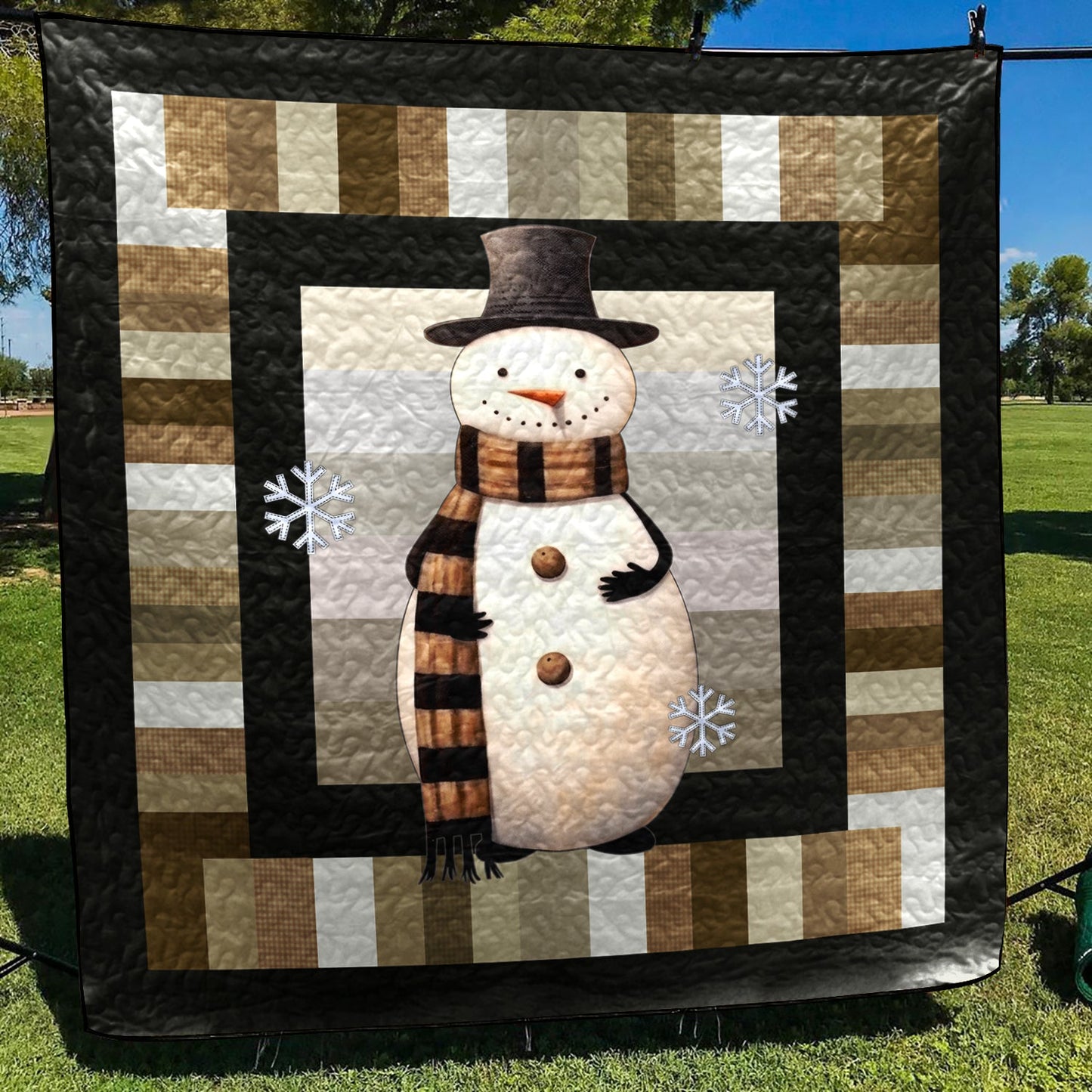 Snowman CLA0910626Q Art Quilt