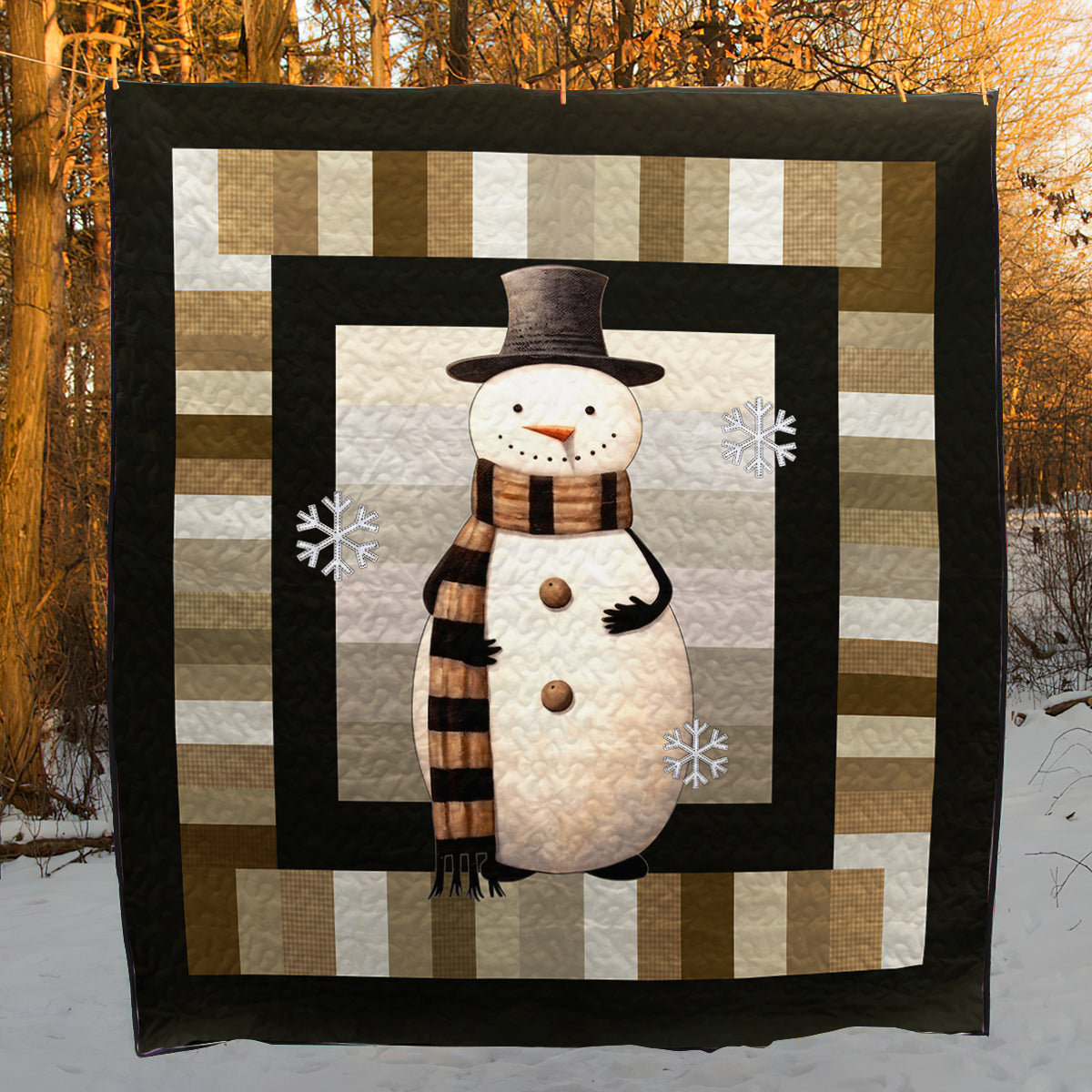 Snowman CLA0910626Q Art Quilt