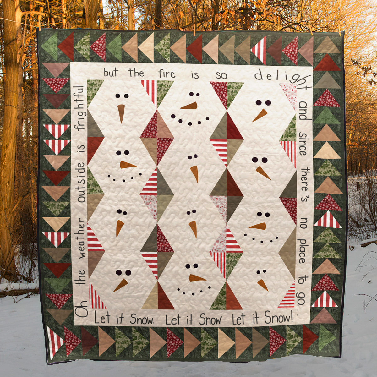 Snowman CLA1010481Q Quilt Blanket