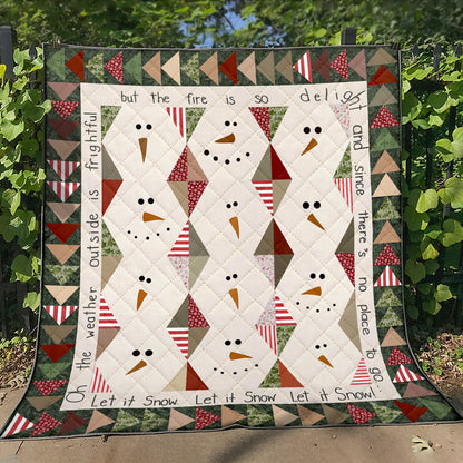 Snowman CLA1010481Q Quilt Blanket