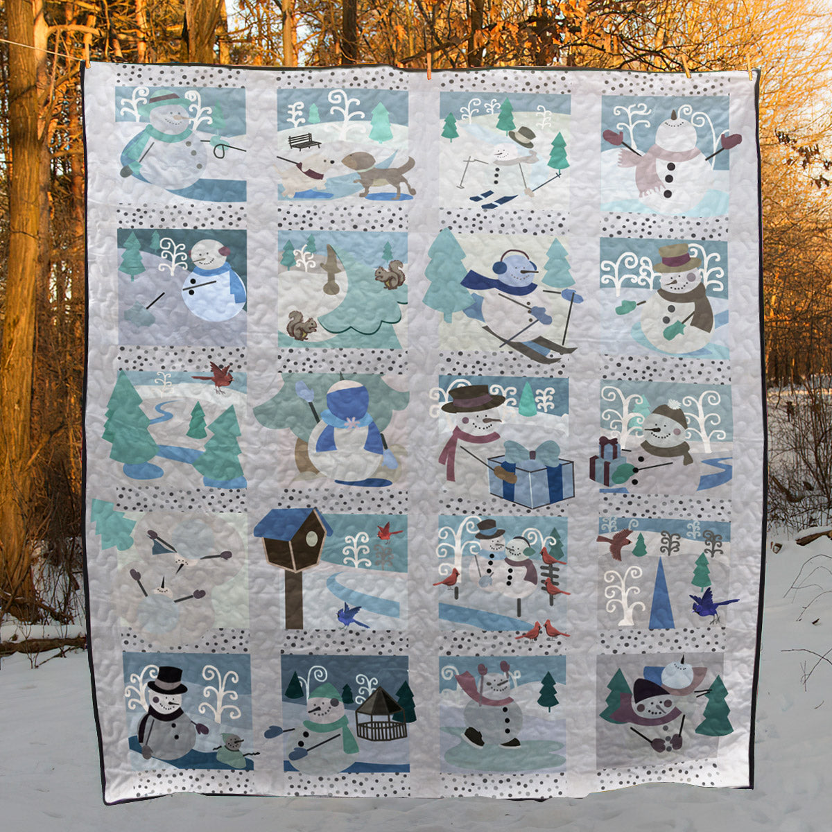 Snowman CLA2111560Q Quilt Blanket