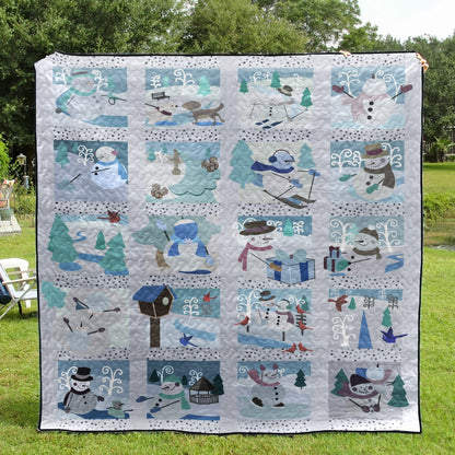 Snowman CLA2111560Q Quilt Blanket