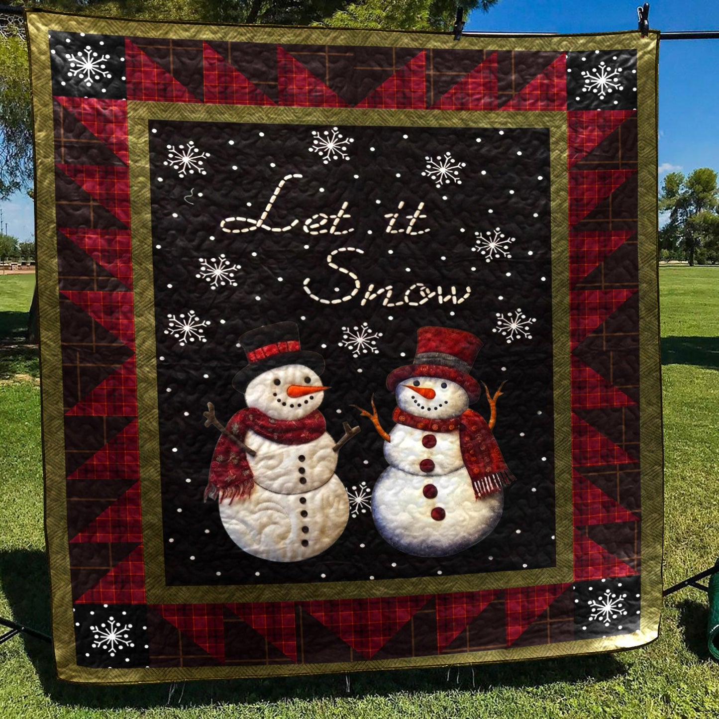 Snowman CLA2210416Q Art Quilt