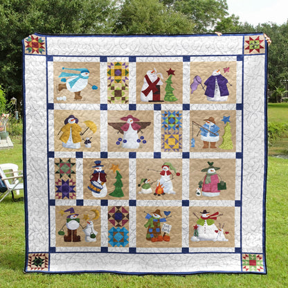 Snowman CLM020769 Quilt Blanket