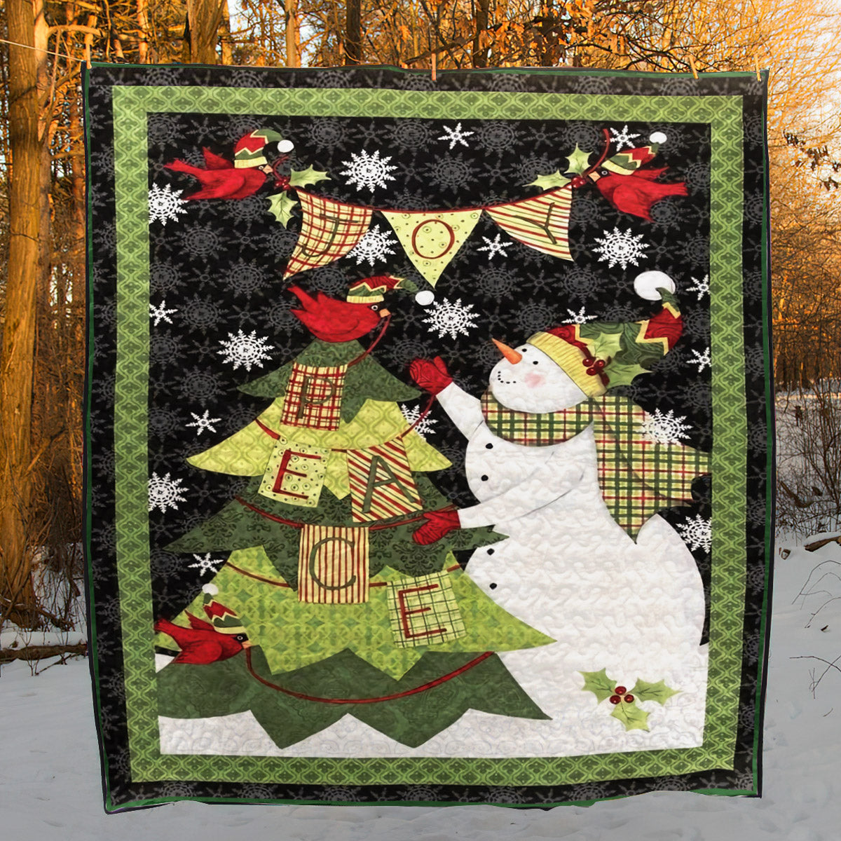 Snowman CLM1111474 Quilt Blanket