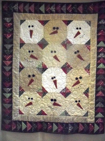 Snowman CLP0811221Q Quilt Blanket