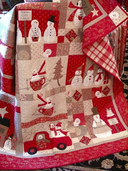 Snowman Christmas CLA0710657Q Quilt Blanket