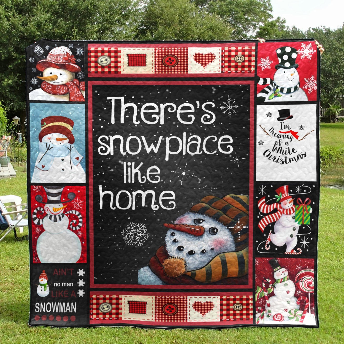 Snowman Christmas CLH091090Q Quilt Blanket