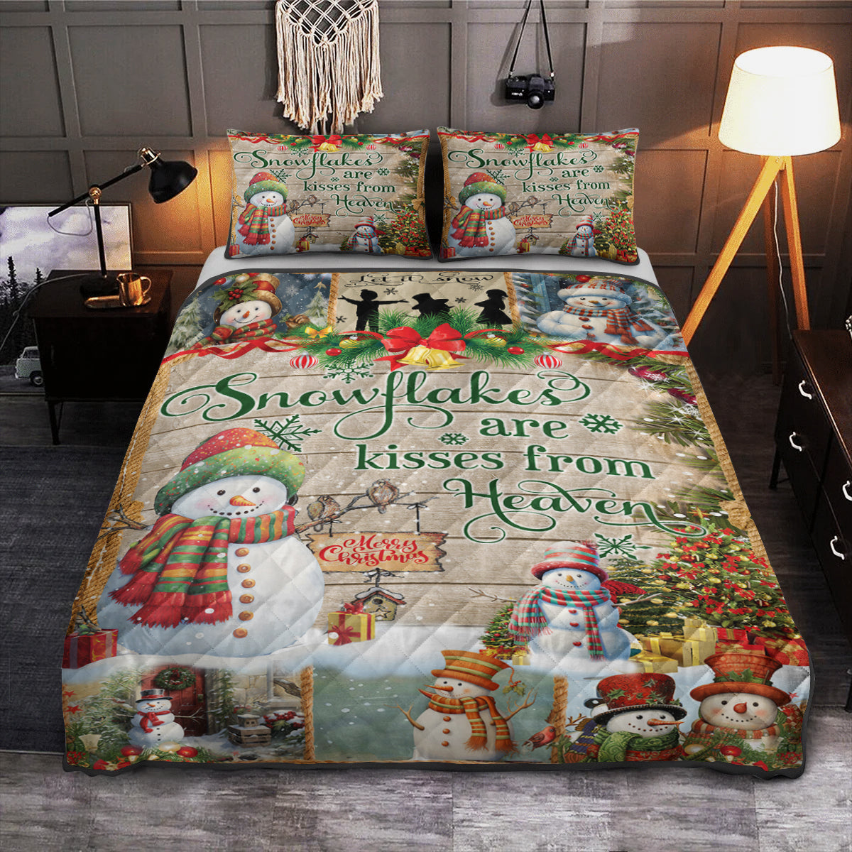 Snowman Quilt Bed Sheet TL090908