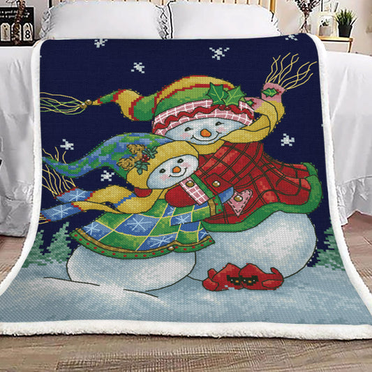 Snowman CG0810126TT Sherpa Fleece Blanket