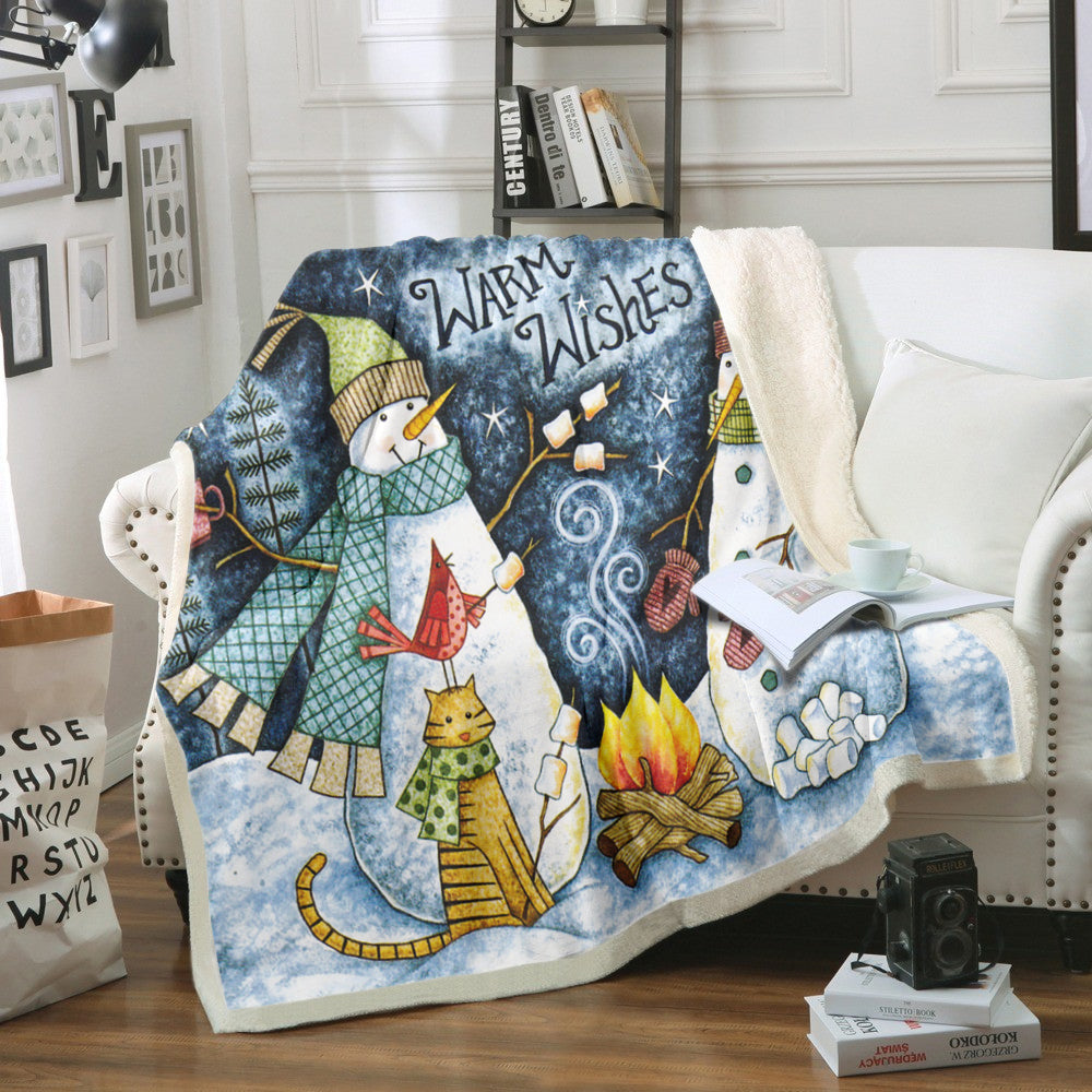 Snowman CG0810129TT Sherpa Fleece Blanket