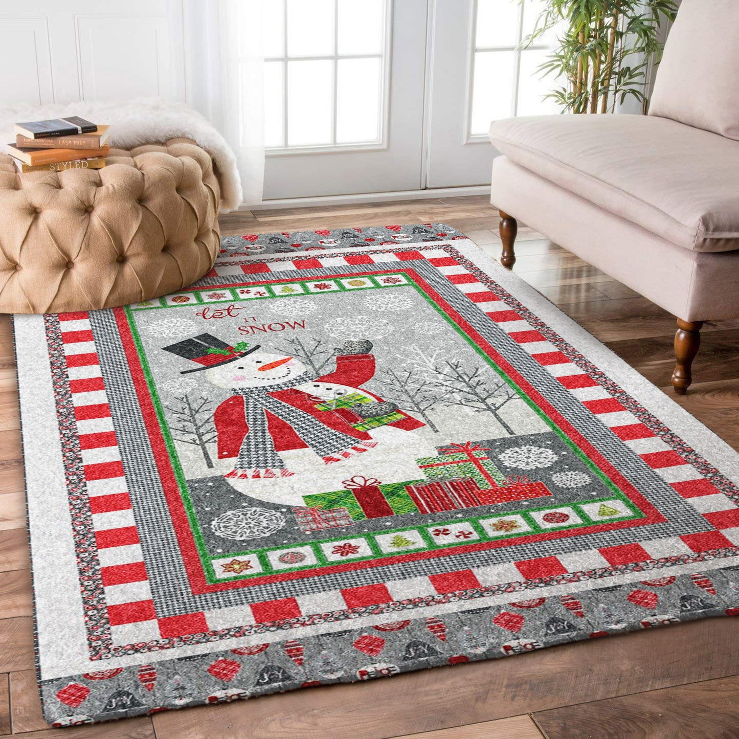 Snowman Christmas HN1210110R Rug