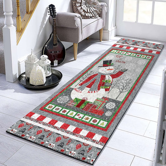 Snowman Christmas HN121023RU Runner Rug