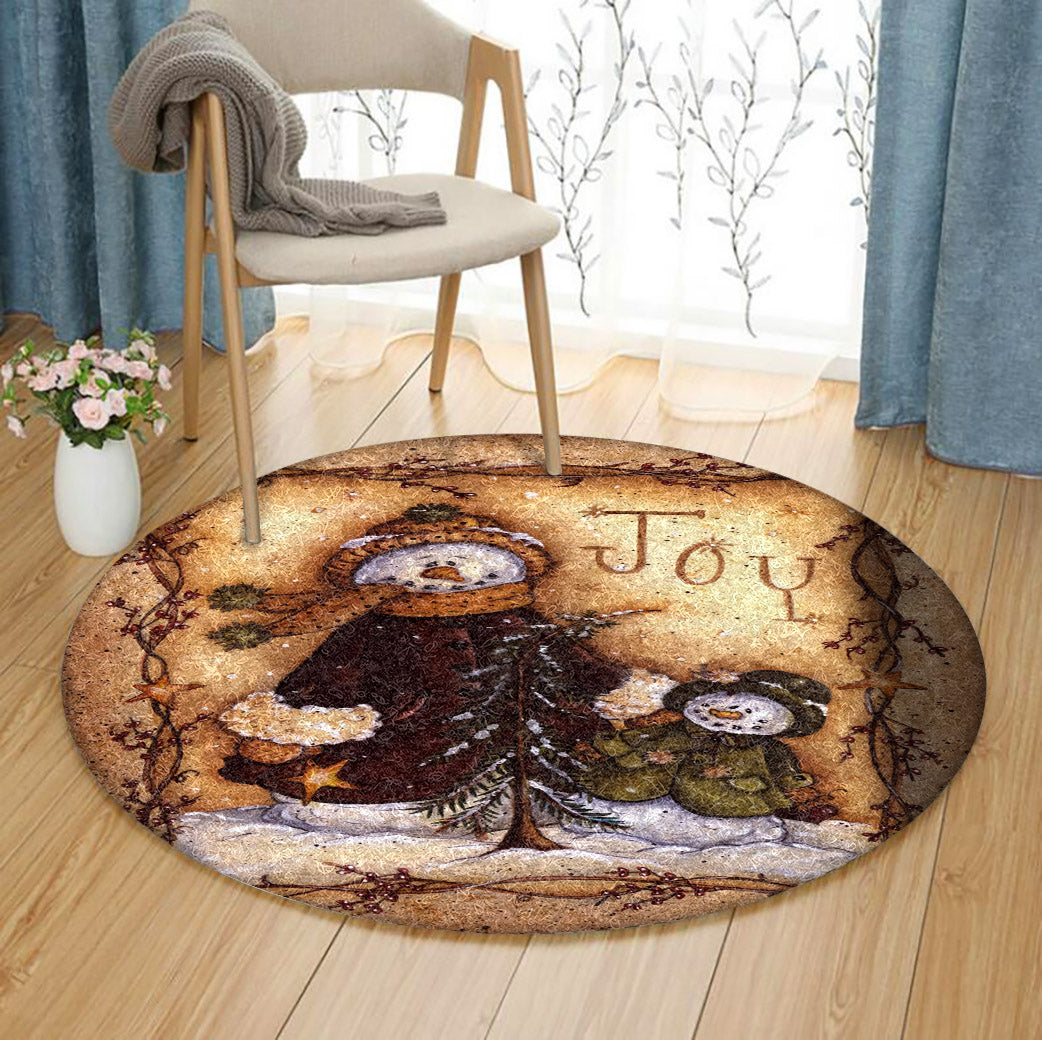 Snowman DV0211039RR Round Area Rug – Charming Favor