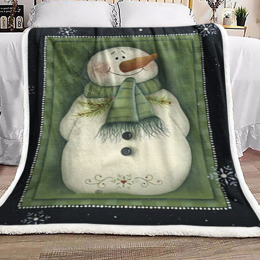 Snowman DV0511203F Sherpa Fleece Blanket