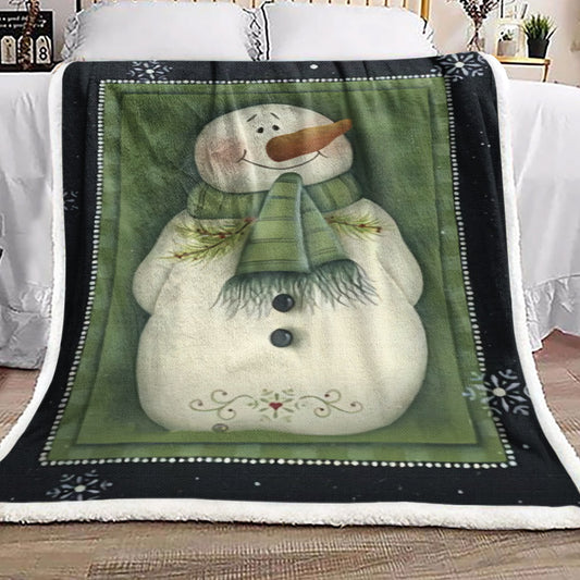 Snowman DV0511203F Sherpa Fleece Blanket