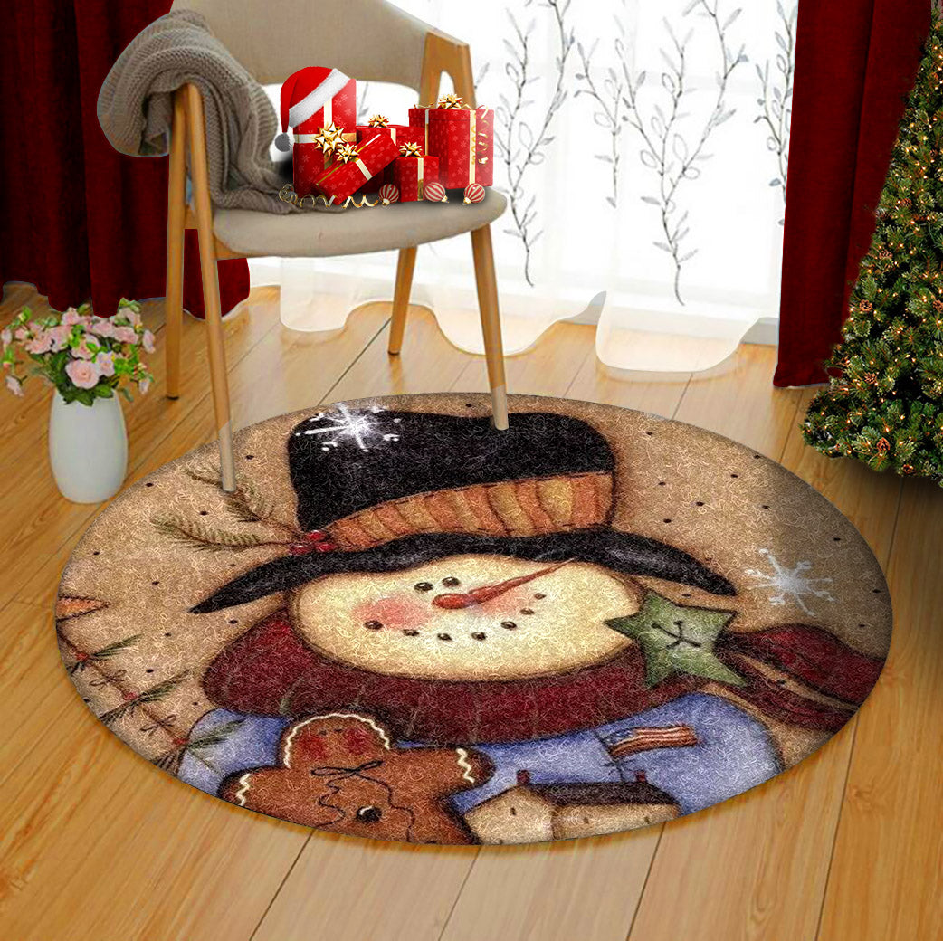 Snowman HM0611126TM Round Area Rug – Charming Favor