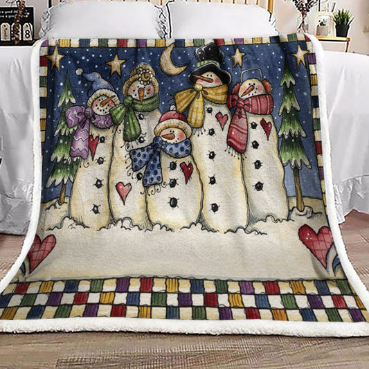 Snowman NT1010292F Sherpa Fleece Blanket