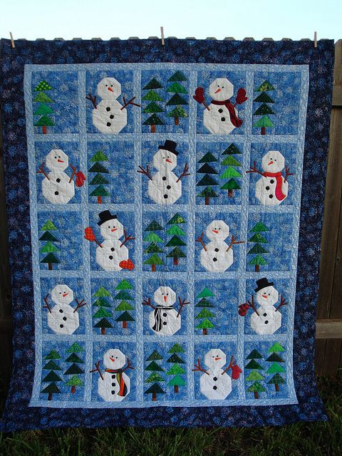 Snowmen Christmas CLA1110477Q Quilt Blanket