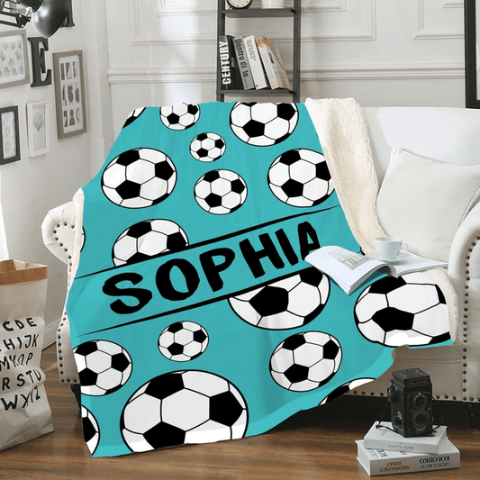 Soccer Balls CLA1110043F Sherpa Fleece Blanket