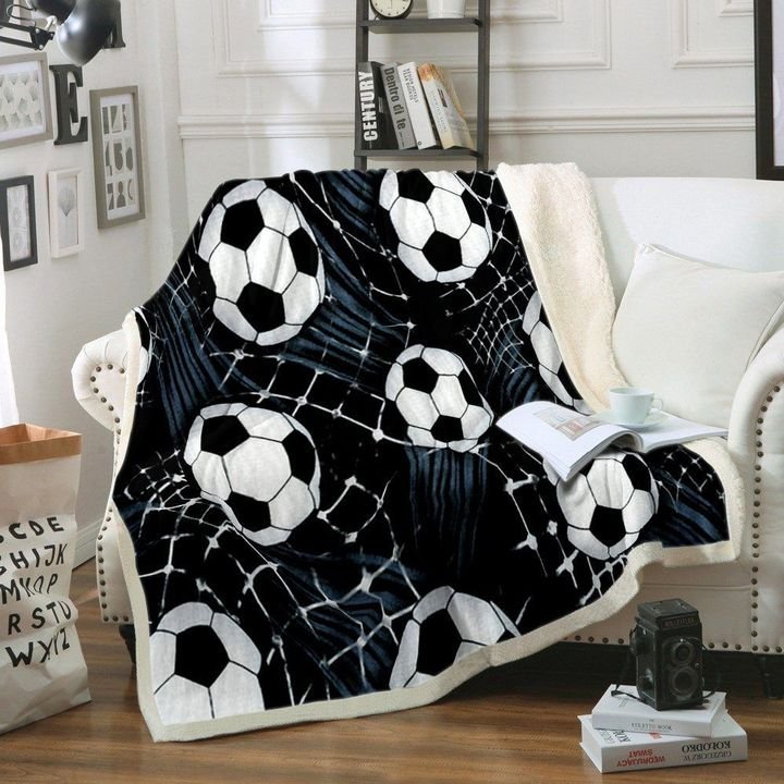 Soccer CG270870F Sherpa Fleece Blanket