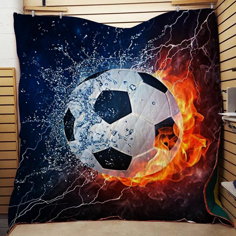 Soccer CL01110246MDQ Quilt Blanket