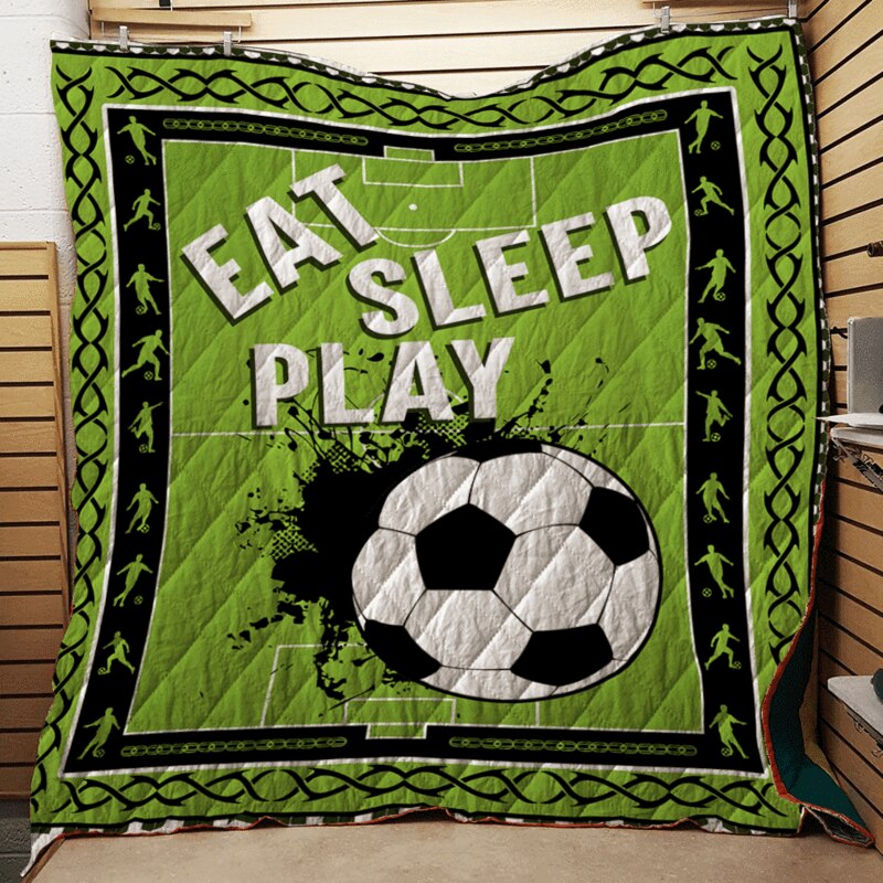 Soccer CLH0611109Q Quilt Blanket