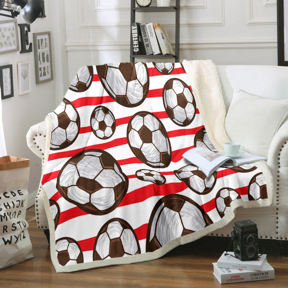 Soccer TT1409101TT Sherpa Fleece Blanket