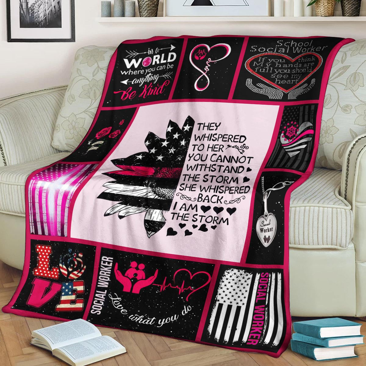 Social Worker CL260879MDF Sherpa Fleece Blanket