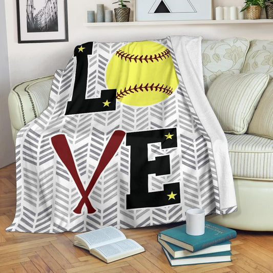 Softball CL04100209F Sherpa Fleece Blanket