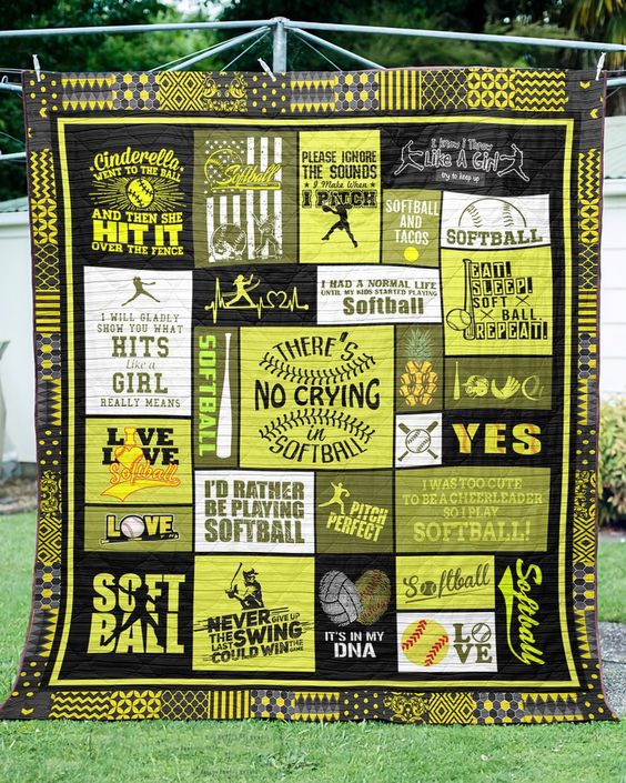 Softball CLM1510117 Quilt Blanket