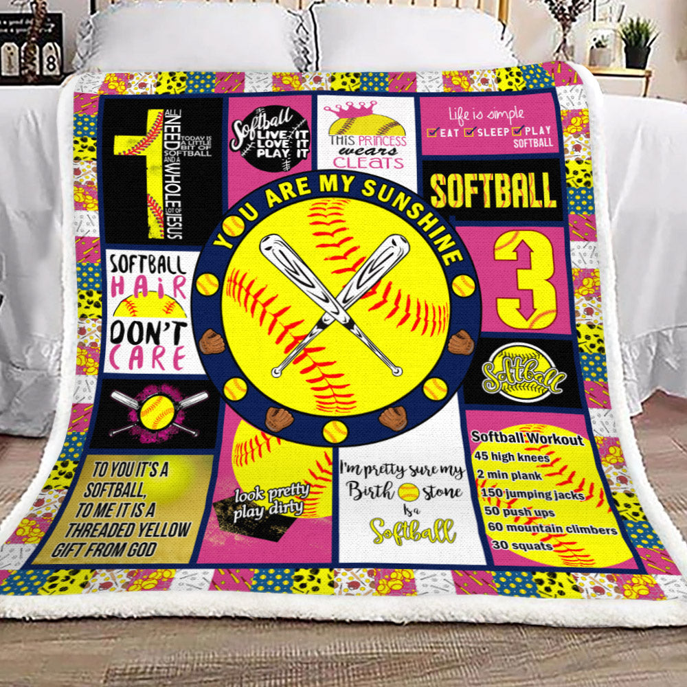 Softball YH3010025F Sherpa Fleece Blanket
