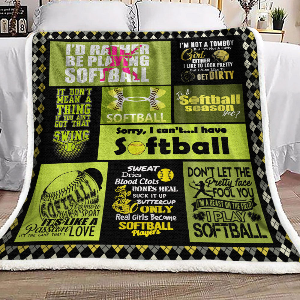 Softball NT2109206F Sherpa Fleece Blanket
