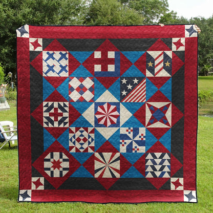 Soldier's Pride Patriotic Quilt Blanket HN070606M