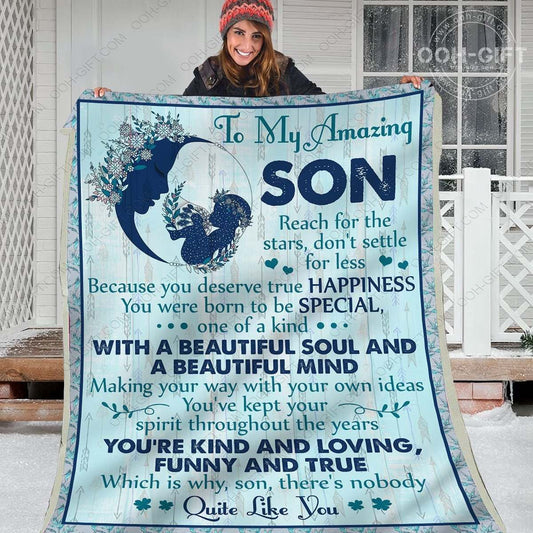 Son My Amazing Son CLA01110322F Sherpa Fleece Blanket