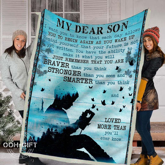 Son My Dear Son CLA01110292F Sherpa Fleece Blanket