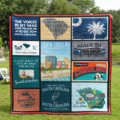 South Carolina CL14100461MDQ Quilt Blanket