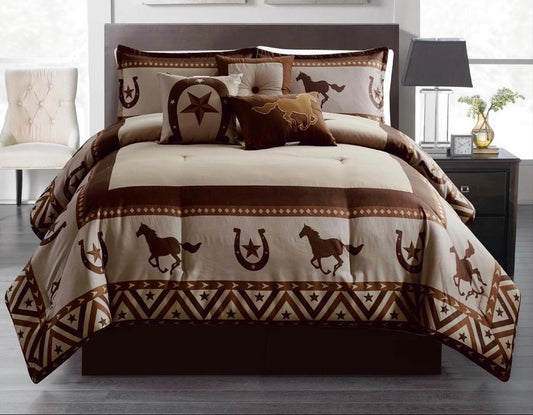Southern Running Horses And Horseshoe CLM2110489B Bedding Sets