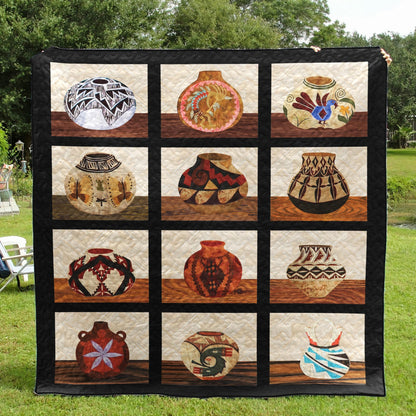 Southwest Pots CLT0212181H Quilt Blanket