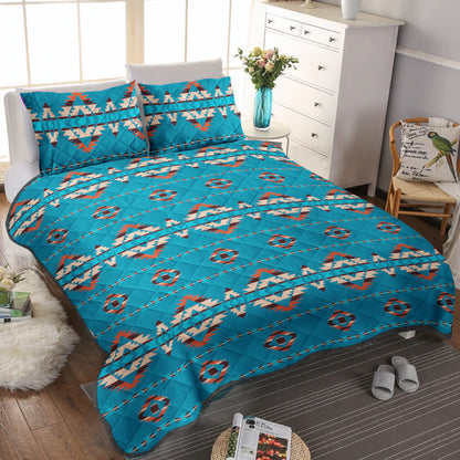 Southwestern Turquoise CLP260950B Quilt Bedding Set