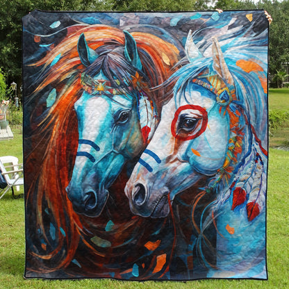 Spirit Indian Horses ND081201Q Art Quilt