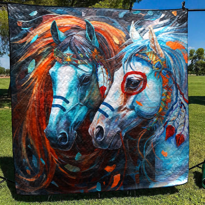 Spirit Indian Horses ND081201Q Art Quilt