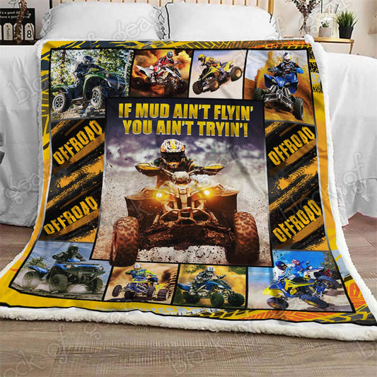 Sport Atv Four Wheelers CL2709436MDF Sherpa Fleece Blanket