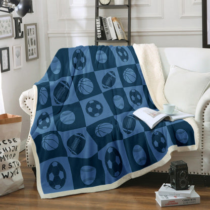 Sport Ball TN150814TT Sherpa Fleece Blanket