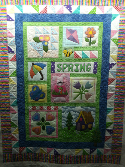 Spring CLM30110992Q Quilt Blanket