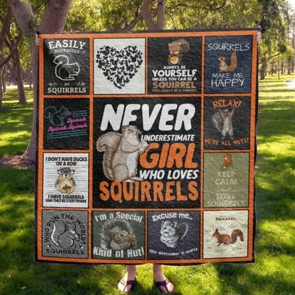 Squirrel CL08110399MDQ Quilt Blanket